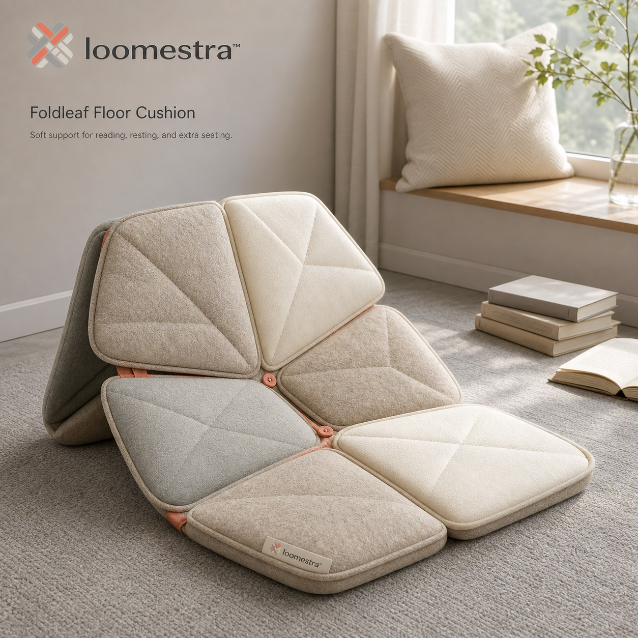 Loomestra™ Foldleaf Modular Floor Cushion
