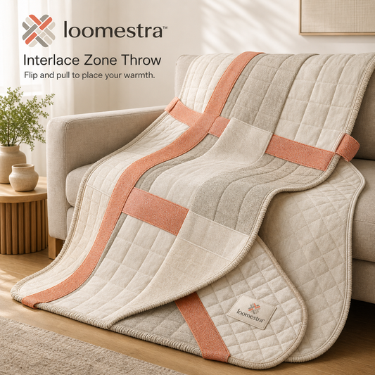 🧶 Loomestra™ Interlace Zone Convertible Sofa Throw