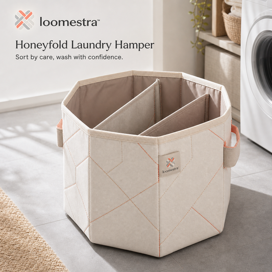 🧺 Loomestra™ Honeyfold Three-Way Laundry Hamper