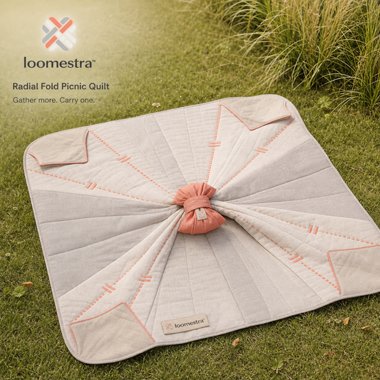 🧺 Loomestra™ Radial Fold Picnic Quilt